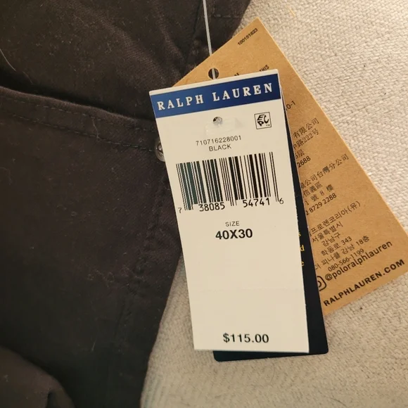 NWT Polo Ralph Lauren Black Jeans